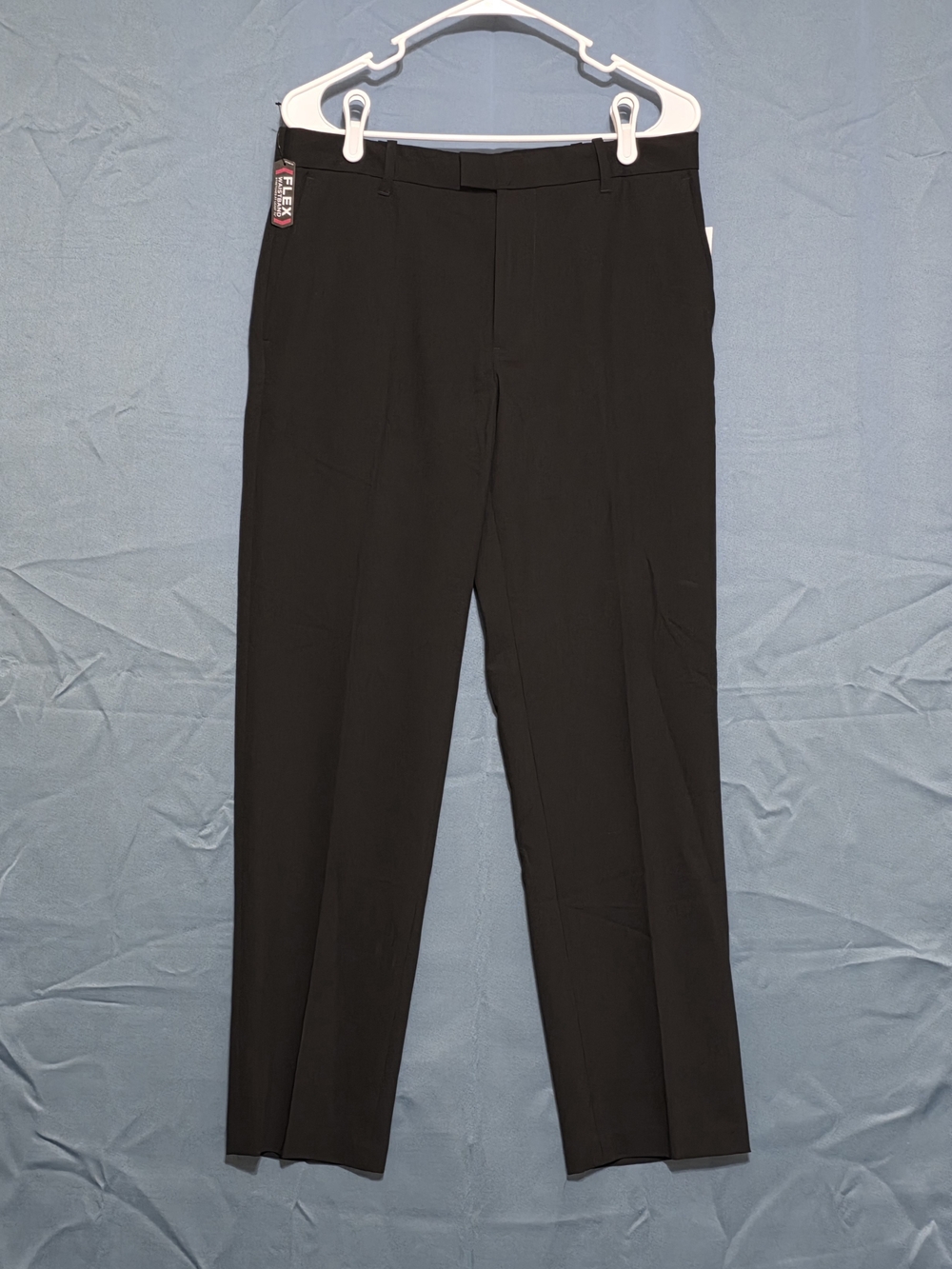 Van Heusen Flex Non Iron Black Men's Dress Pants - Straight Leg